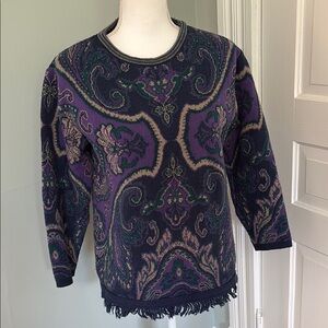 Vintage Potomac CollectionElegant Purple Green Women's Sweater Size Small